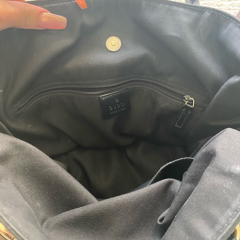 Authentic GUCCI GG Canvas Full Moon Tote Bag - Picture 5 of 11